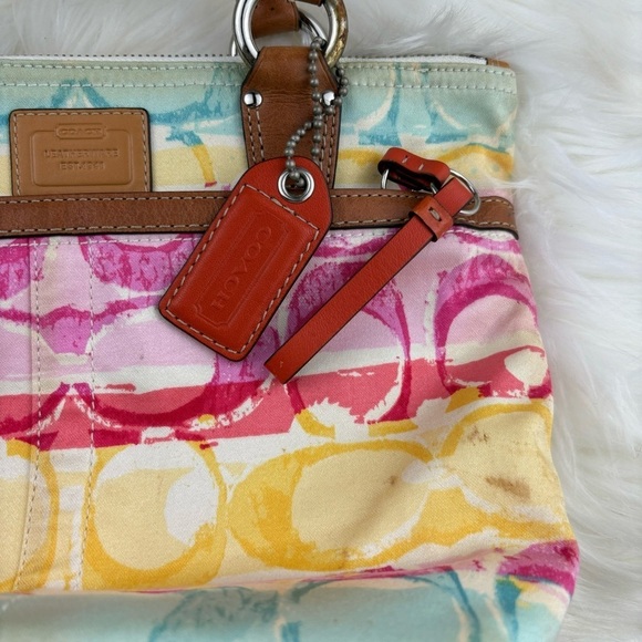 COACH VINTAGE HAMPTON HOBO HAWAIIAN STYLE HANDBAG - Picture 4 of 7